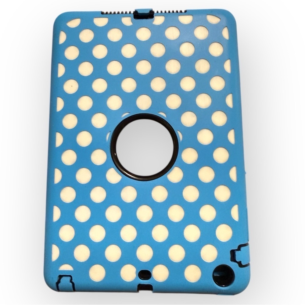 🌺ULAK Mini Ipad Stylish Blue Polka Dot Tablet Case